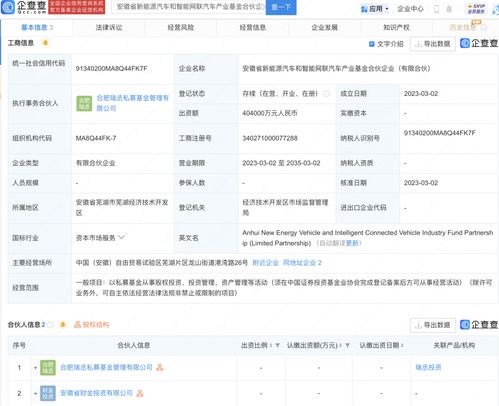 奇瑞投资设立新能源汽车和智能网联汽车私募公司,注册资本40亿