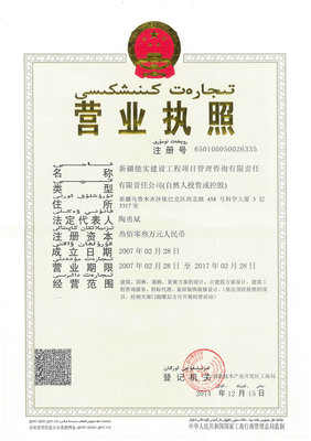 新疆能实建设工程项目管理咨询有限责任公司