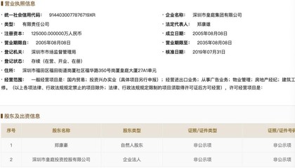 皇庭集团退出重庆皇庭珠宝公司 部分股权已出质予中植系